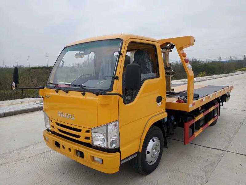 國六五十鈴100p藍牌一拖二清障車